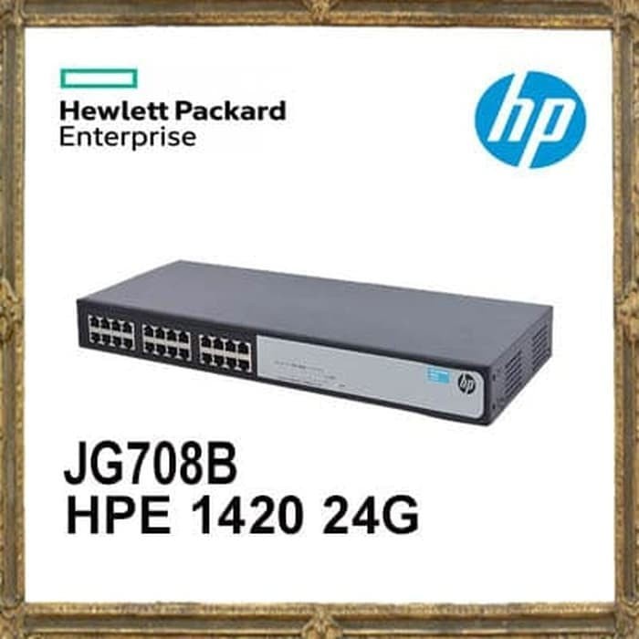 HP JG708B 1420-24G-R 24-Port Gigabit Switch Rackmount 24 Port GARANSI RESMI