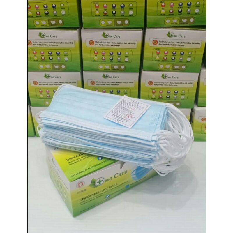 MASKER ONE CARE EARLOOP 3PLY 50PCS
