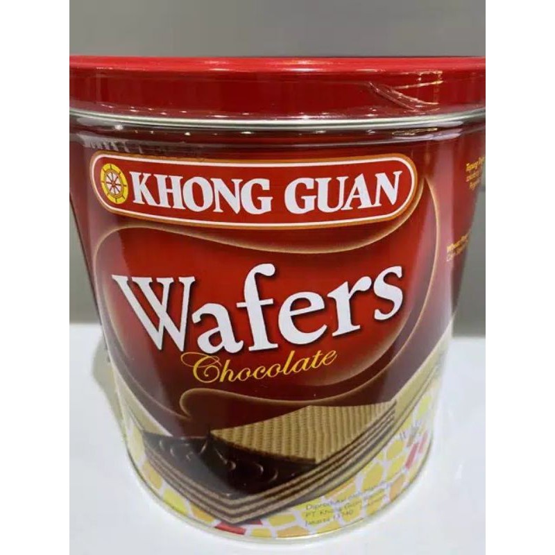 

Khong Guan Wafers Chocolate 600gr-Wafer Kaleng