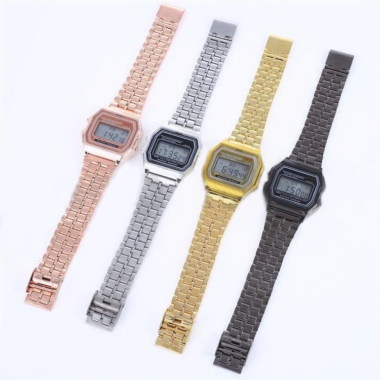 COD Jam Tangan Wanita Strap Rantai Premium Quality Pria Couple Elegant Eksklusif Mewah  Digital Model Casio Led Watch Brands Quartz Terbaru Terlaris Termurah Untuk Kado Hampers Harga Murah Promo Grosir bisa Cod Id Surabaya