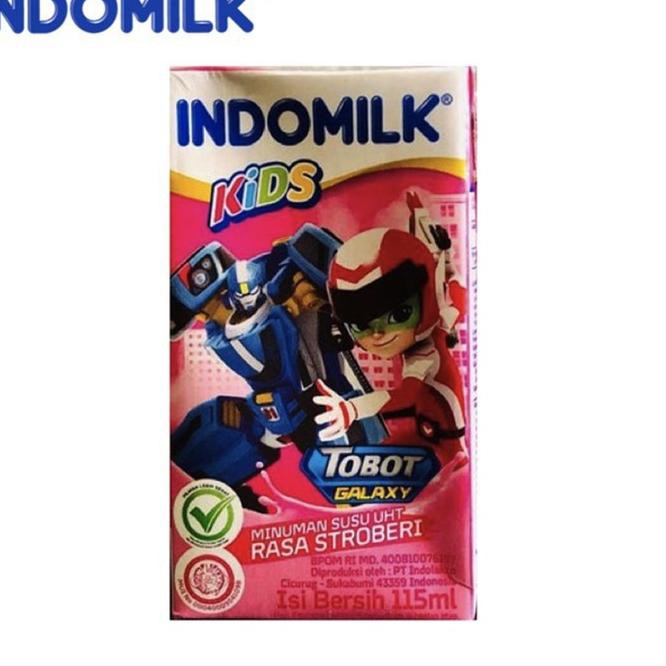 

[KODE PRODUK 89] Indomilk Susu UHT Kids Strawberry 115 Ml x 40 pcs TERBARU!!!