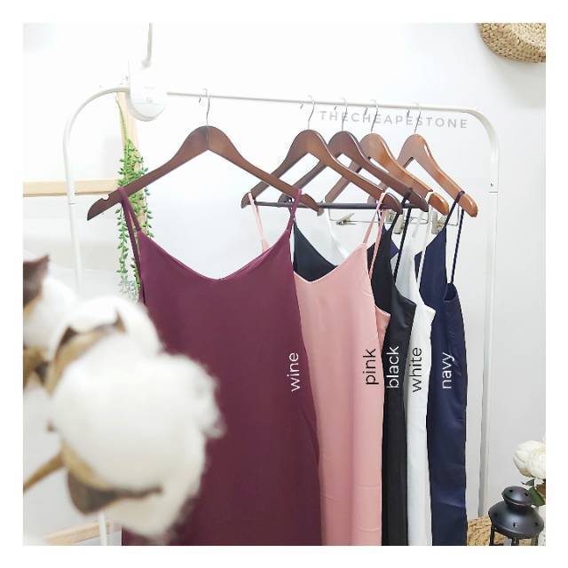 STAIN CAMISOLE DRESS SILK SATIN / LONG DRESS SILK SATIN MAXY DRESS