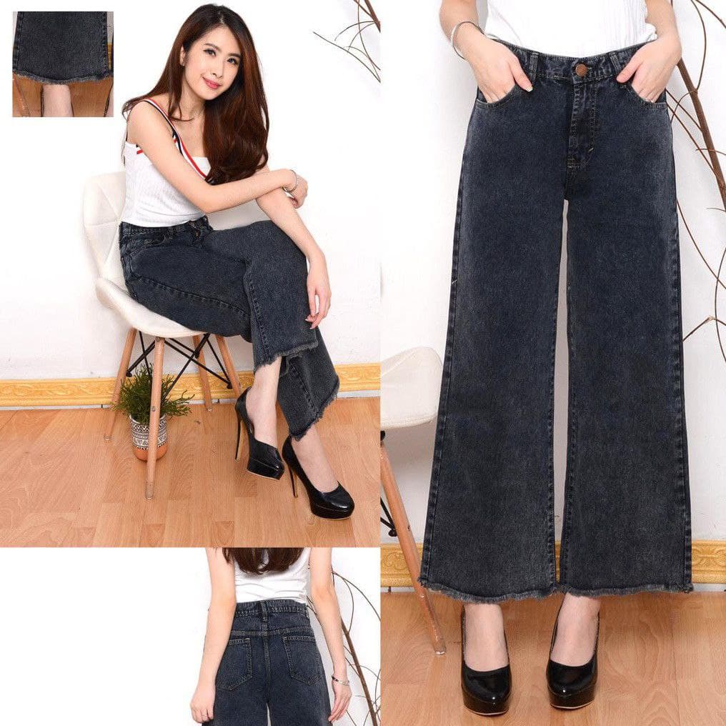 KULOT JEANS RAWIS/KULOT WANITA/CELANA BOYFRIEND KULOT SNOW/KULOT JEANS /KULOT JEANS RAWIS/JEANS WANI