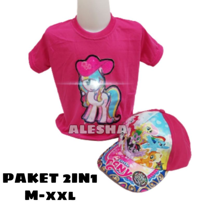 Baju Anak Perempuan / Kaos Anak Perempuan Baju lol led baju kuda pony kaos anak perempuan led