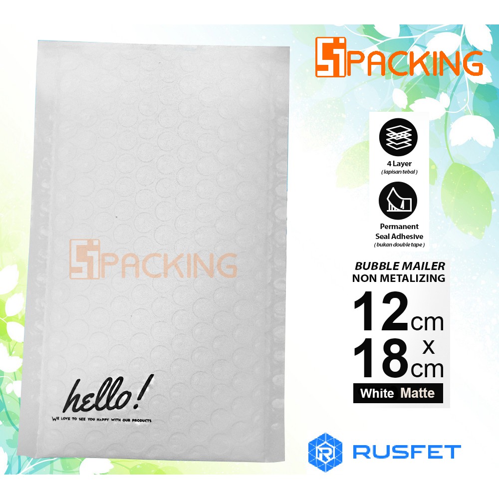 

Amplop plastik bubble mailer putih 12cmx18cm