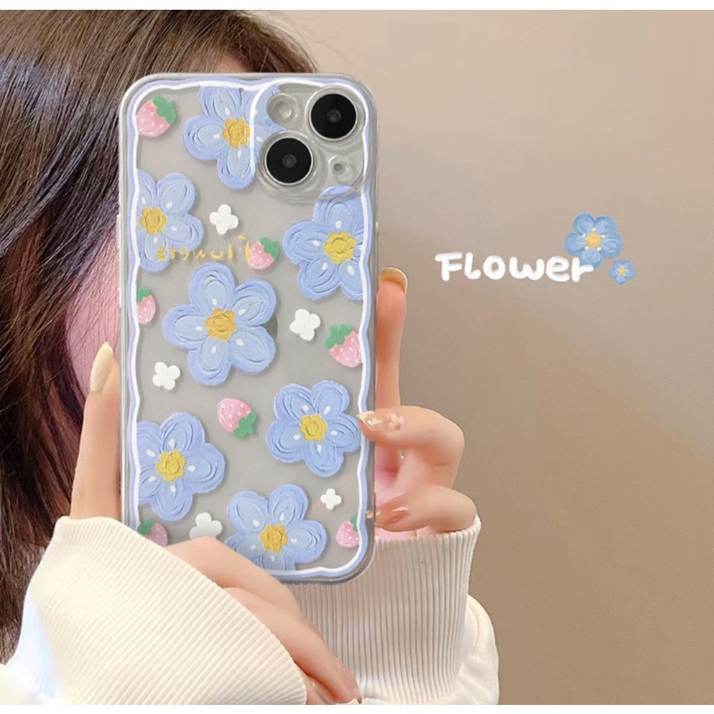 CASING HP LUCU IPHONE 13 PRO MAX MOTIF BUNGA