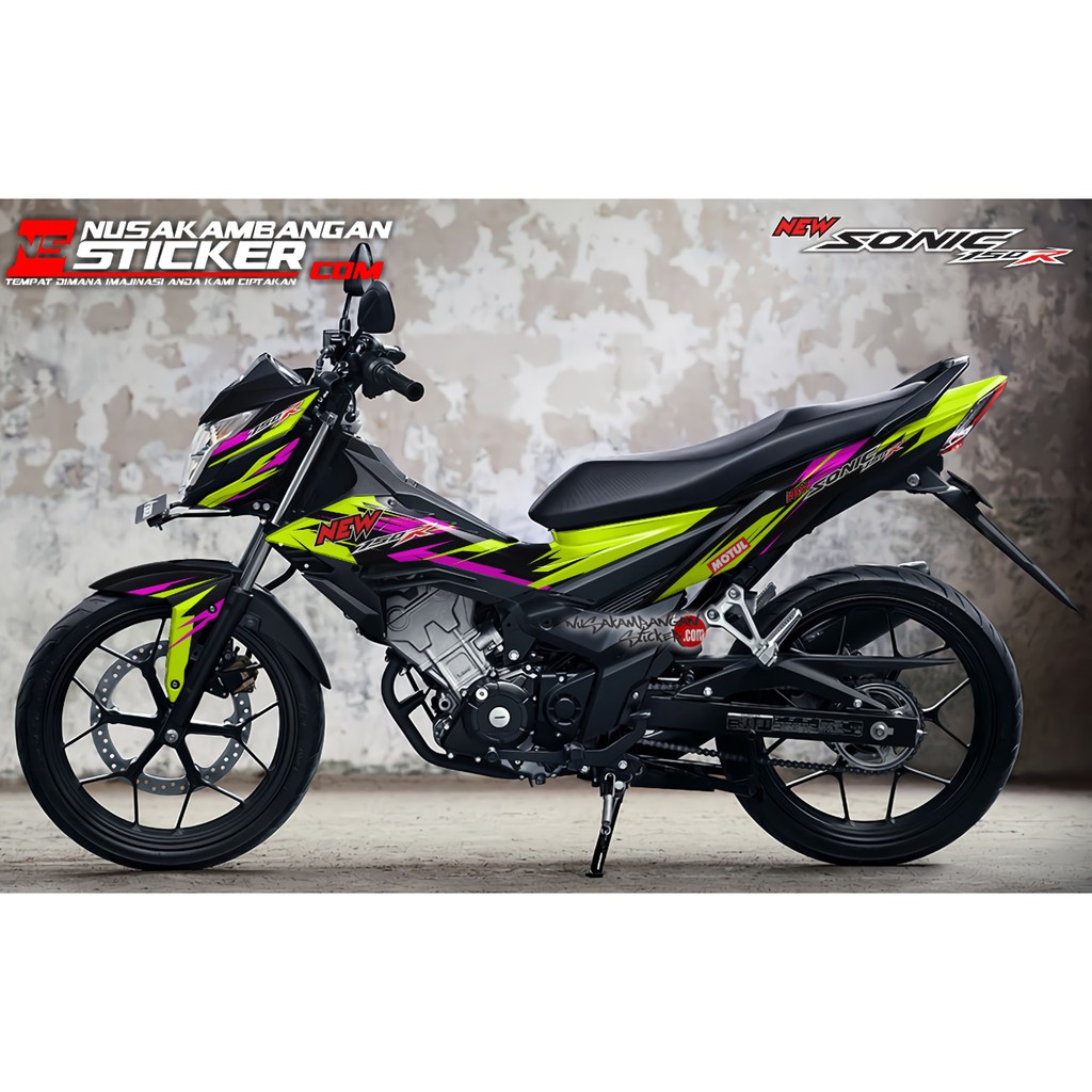 Decal Stiker Sonic Grafis Hijau pink