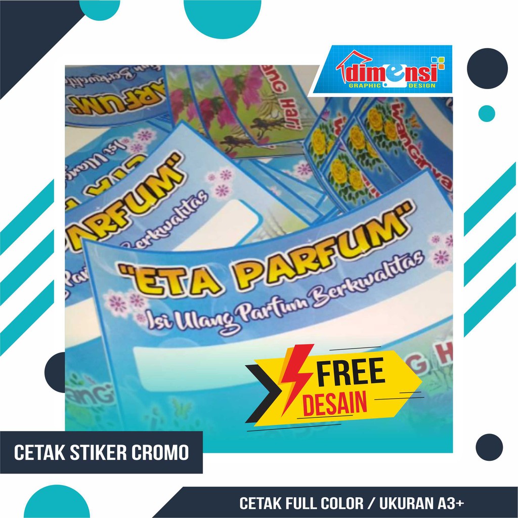 

Cetak Sticker Cromo Full Color Murah / Cetak Sticker Label Produk