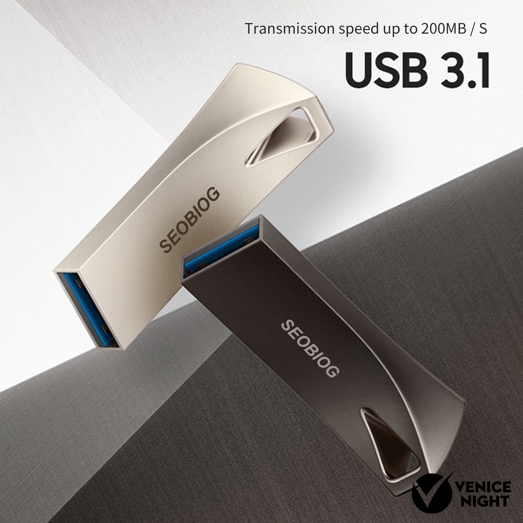 (SF) Seobiog Flash Memory Stick Usb 3.1 Transmisi Kecepatan Tinggi Bahan Metal Untuk Speaker