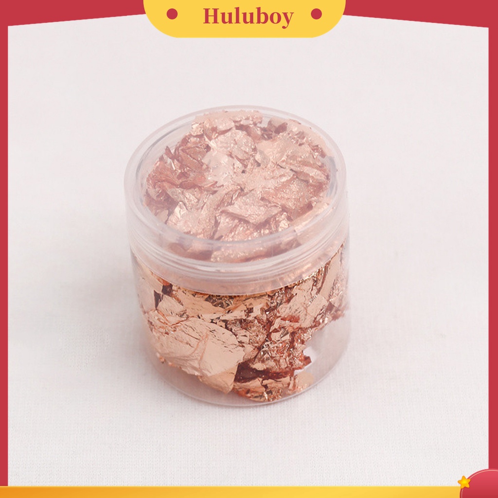 Huluboy Huluboy♡ 1 Botol Kertas Foil Warna Emas Multifungsi Untuk Nail Art