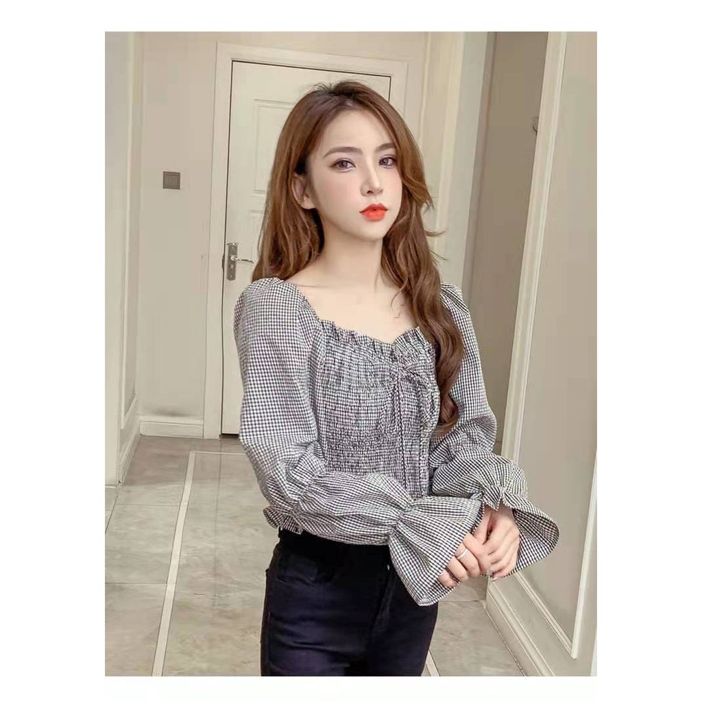 [COD] LB - Crop top sabrina kekinian / Baju fashion import style sabrina / Crop Top D047