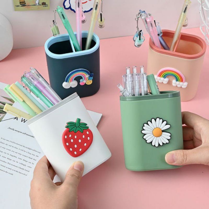 ~ PIYOSHI08 ~ Kotak Tempat Pensil Pulpen Alat Tulis Organizer Desktop Multifungsi Pen Holder Motif Lucu AF186