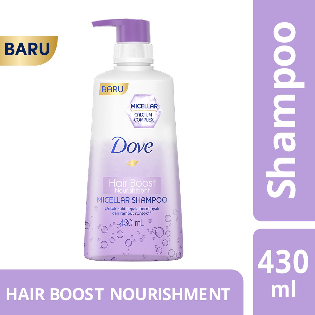Jual Dove Micellar Shampoo Hair Boost Nourishment Perawatan Rambut
