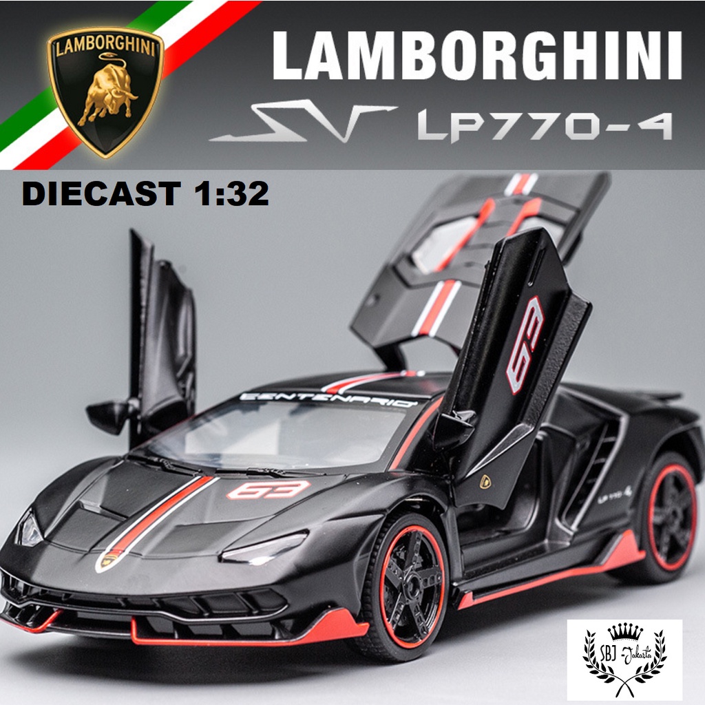 DIECAST MINIAUTO MOBIL Lamborghini SIAN 770 Skala 1:32 Metal Series