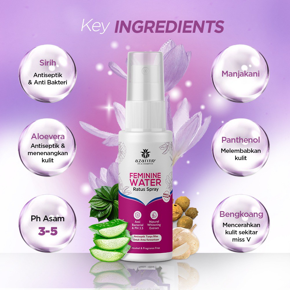 AZARINE RATUS SPRAY FEMININE HYGINE ANTISEPTIK KEWANITAAN MISS V SPRAY