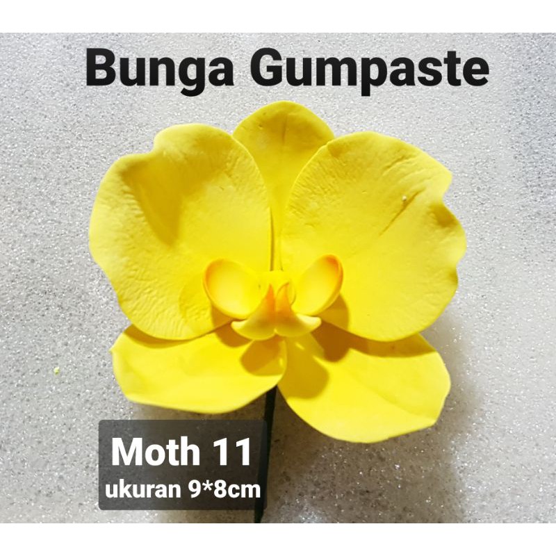 

[osheba] gumpaste bunga ns anggrek bulan MOTH -11 warna kuning