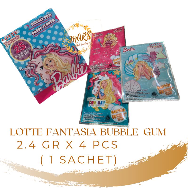 Sale Lotte fantasi bubble gum rasa anggur 1 sachet