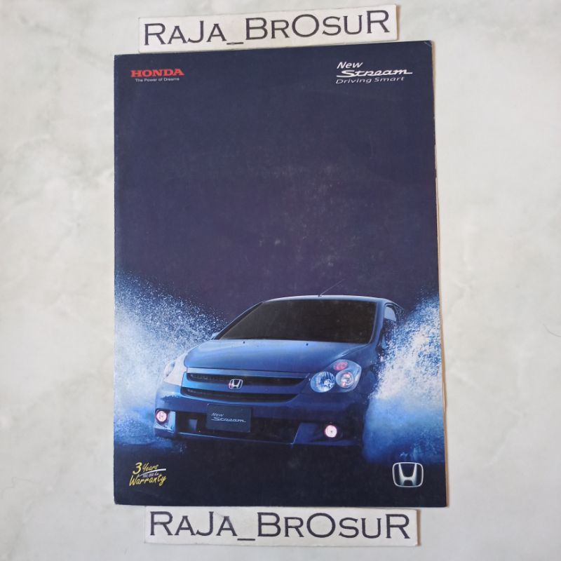 Poster brosur katalog leaflet Honda Stream 2005