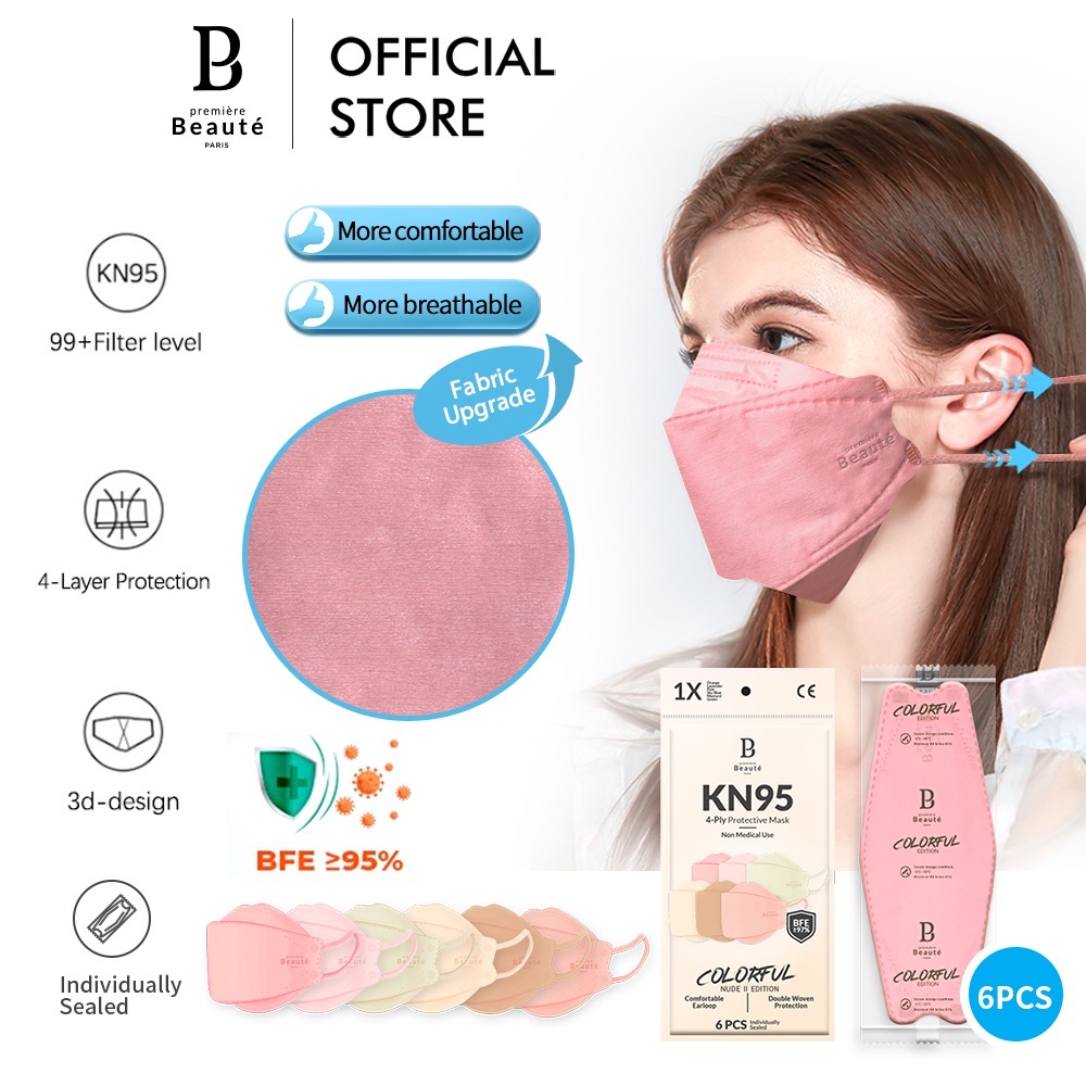premiere beaute masker KF94 medis 4PLY alat tebal warna bioaqua mask