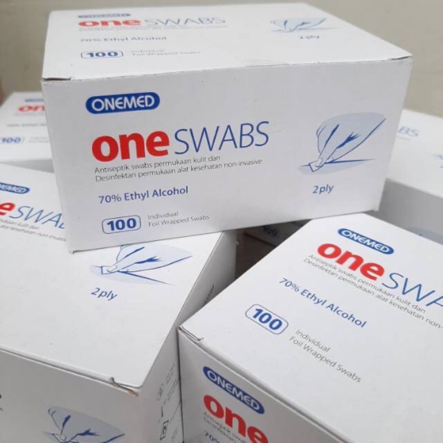 ALKOHOL SWAB ONEMED ONE SWABS KAPAS ALKOHOL ONEMED BOX 100PCS