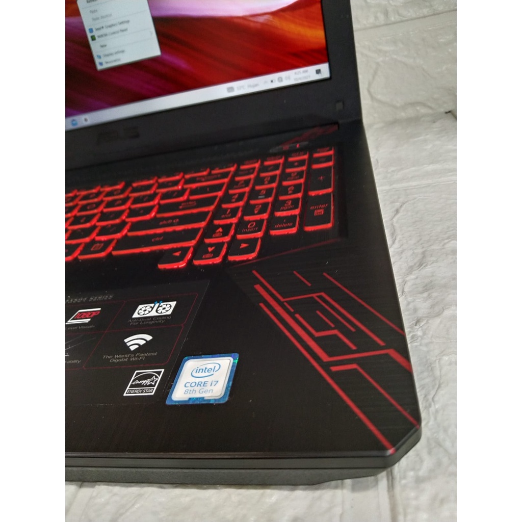 Laptop Leptop Seken Bekas Second Programmer DESAIN ASUS TUF Gaming FX504 Core i7 RAM 8GB HDD 1TB VGA NVIDIA GEFORCE 4GB