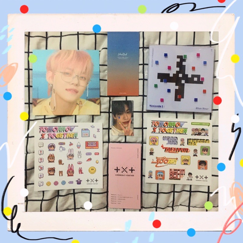 ADA FREEBIES‼️ SHARING TXT Album minisode1: Blue Hour R ver ( POSTCARD YEONJUN / BEHIND BOOK )