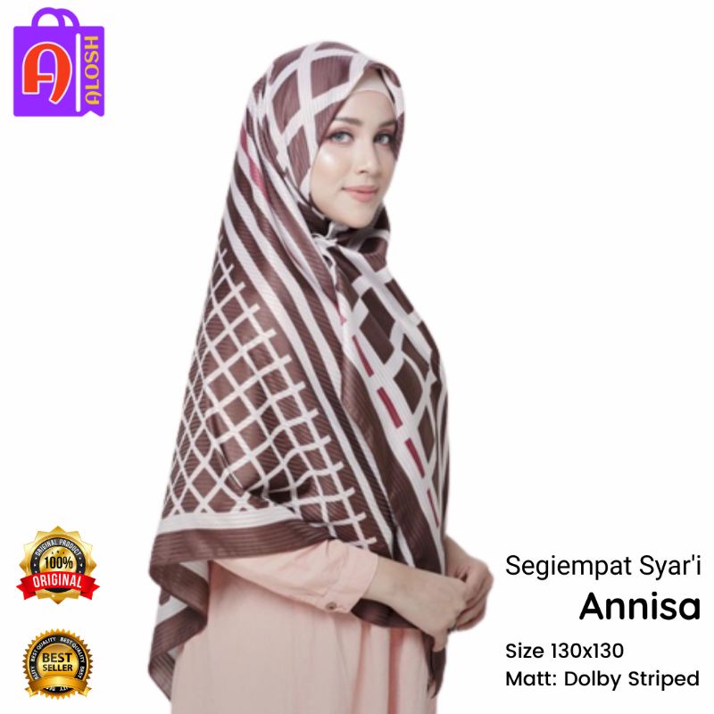 Hijab Segiempat Printing Motif Syar'i Kekinian