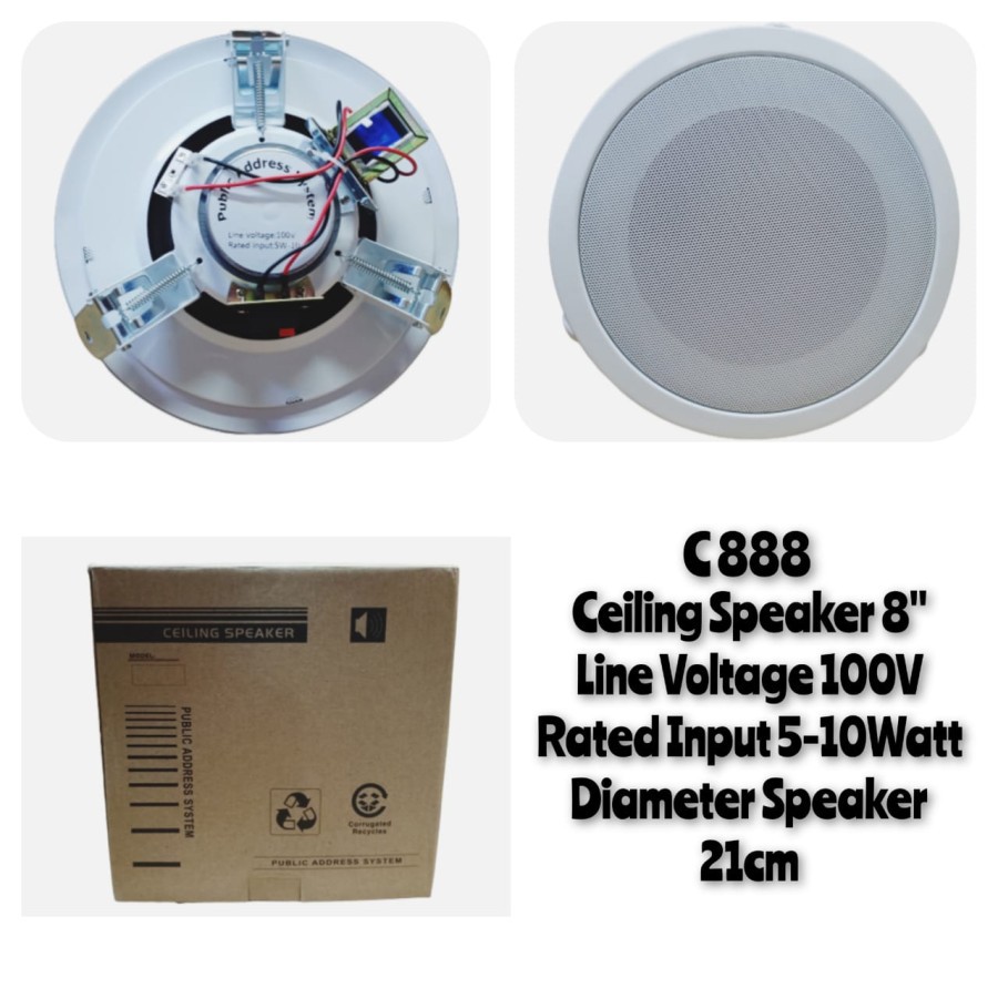 SPEAKER CEILING 8 INCH C 888 SPEAKER PLAFON