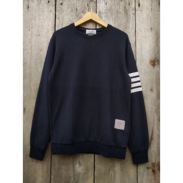 crewneck thom browne warna navy size L second original