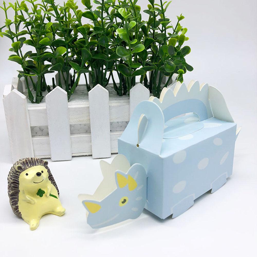 Nanas 10pcs Dinosaurus Cookie Box Dekorasi Baby Shower Paper Box Kotak Hadiah