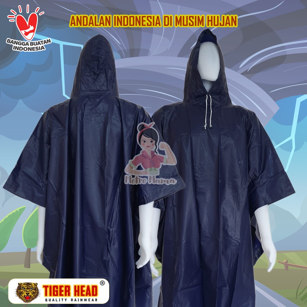 Jas Hujan PONCHO BIG TOP TIGER HEAD 68205 ORIGINAL Mantel Tebal Murah