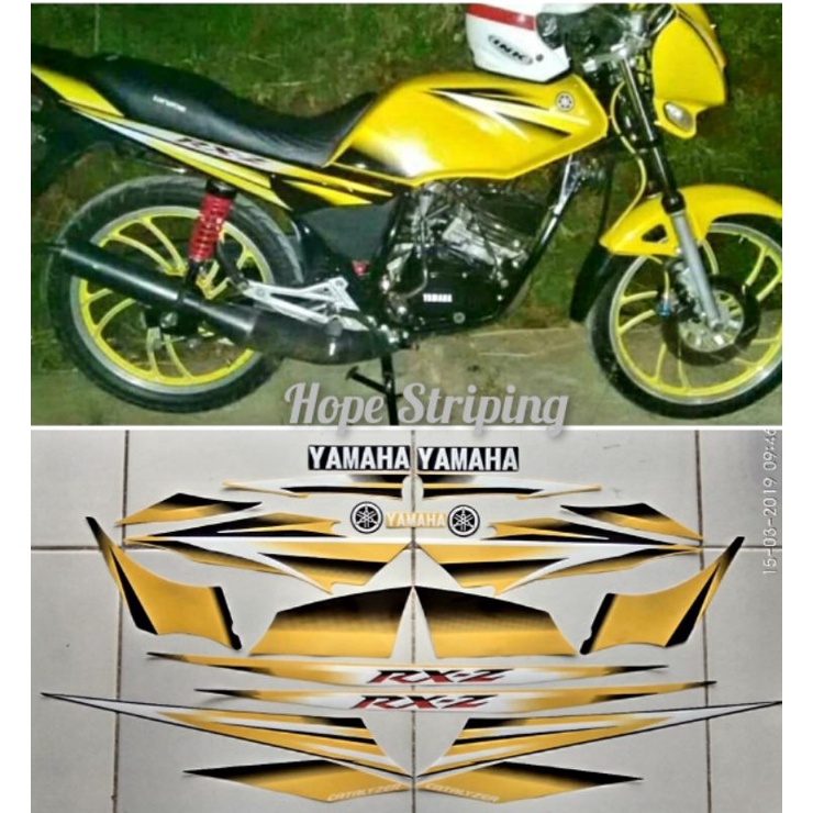 Striping Yamaha RXZ Catalyzer Kuning
