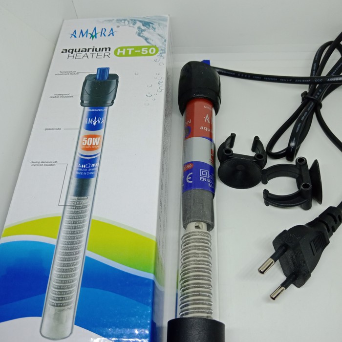 Heater pemanas air Aquarium Amara 50w /Amara HT50 50watt- Amara HT 50