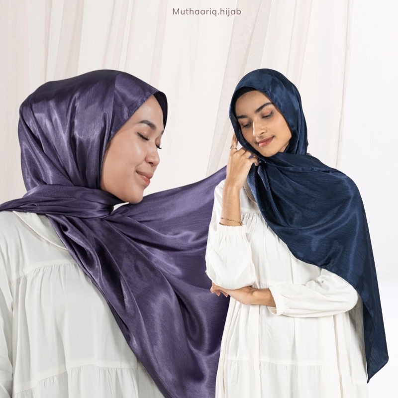 PASHMINA CRINKLE TEXTURED SILK MALAY INSTAN | HIJAB PLEATED MALAYSIA | PASHMINA SATIN CARDENZA