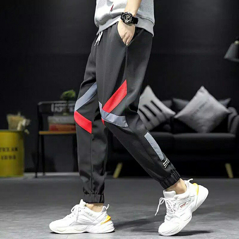 jogger pria size M,L celana traning jogger terbaru jogger kings - panteloni