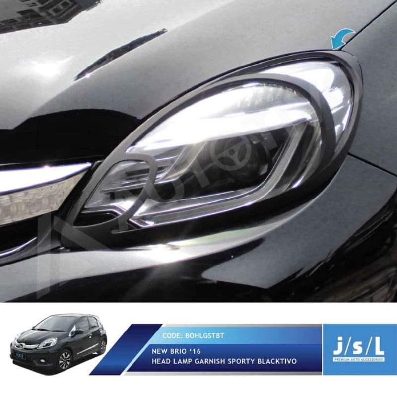 Garnis Depan New Brio Head Lamp Garnish Blacktivo