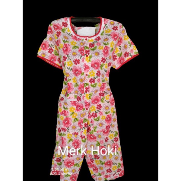 Stelan baju tidur celana pendek jumbo hoki