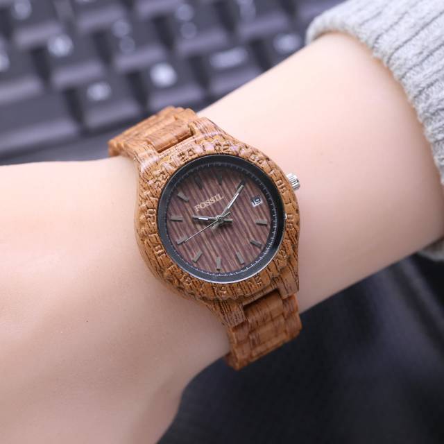 Holypopshop jam  tangan wanita FOS GERIGI HL3303 LS rantai  