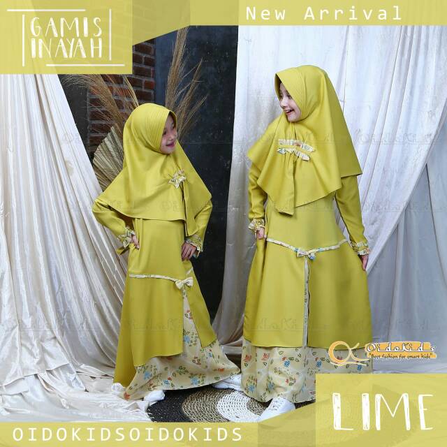 Oido Kids - Gamis Anak Syar'i/Gamis junior Syar'i/Gamis Remaja | Gamis Inayah Series