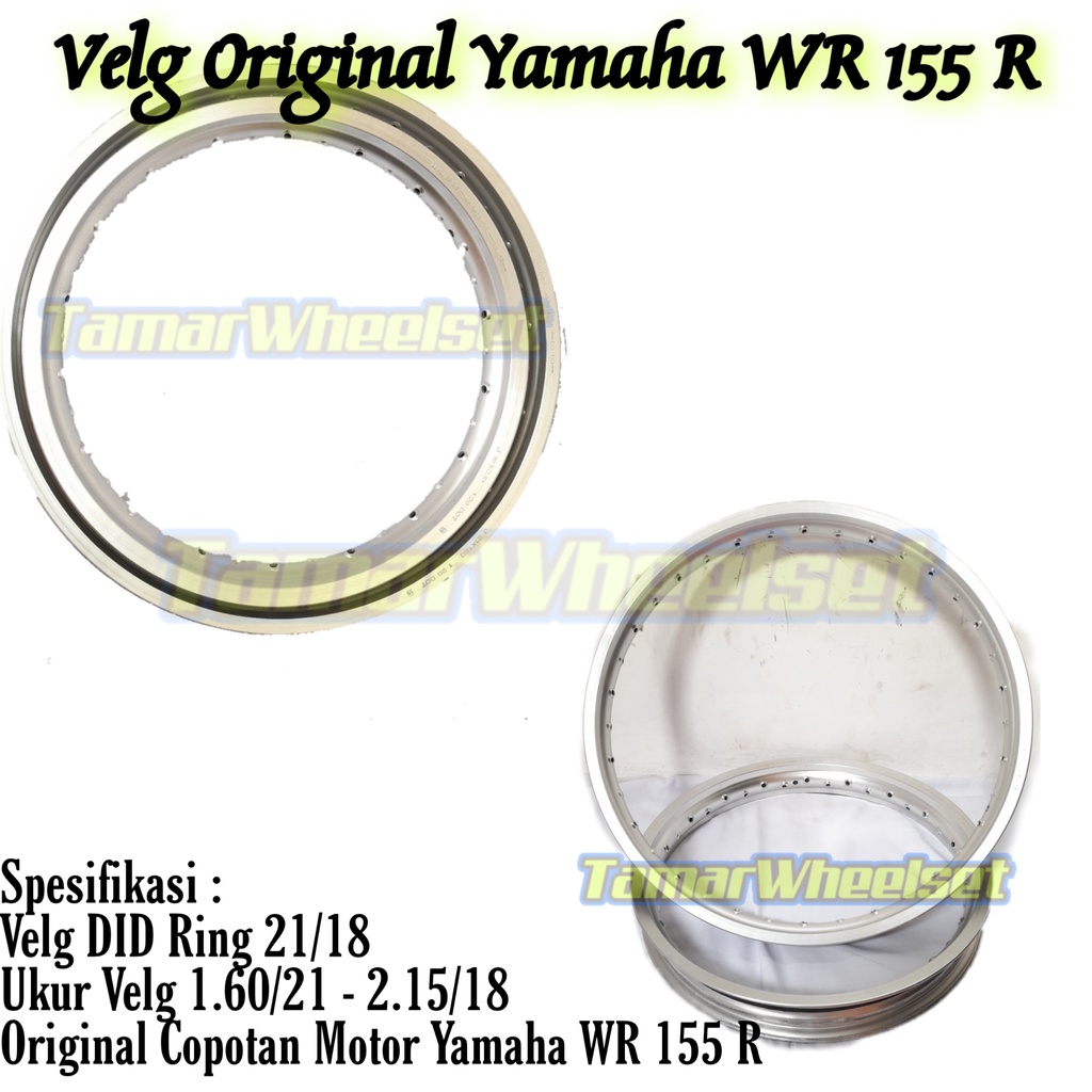 VELK RING YAMAHA WR DID RING 18/21 VELG ORI WR155 ORIGINAL COPOTAN MOTOR