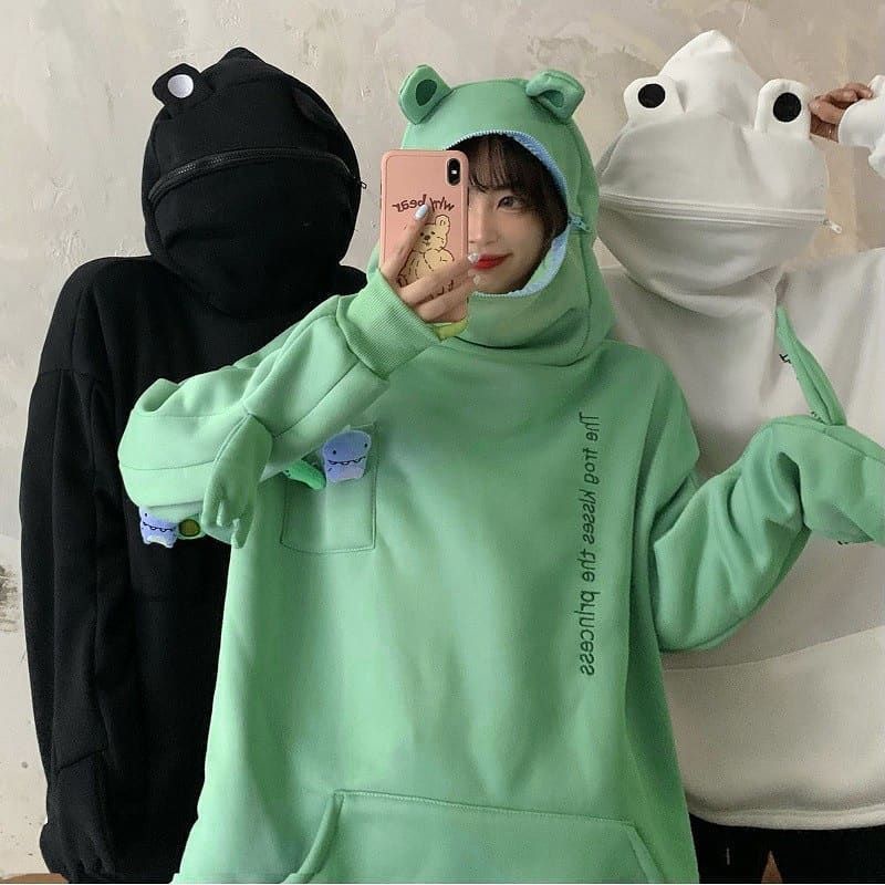 [POSTOK] Frog Zip Hoodie | Hoodie Kodok Resleting | Sweater kodok