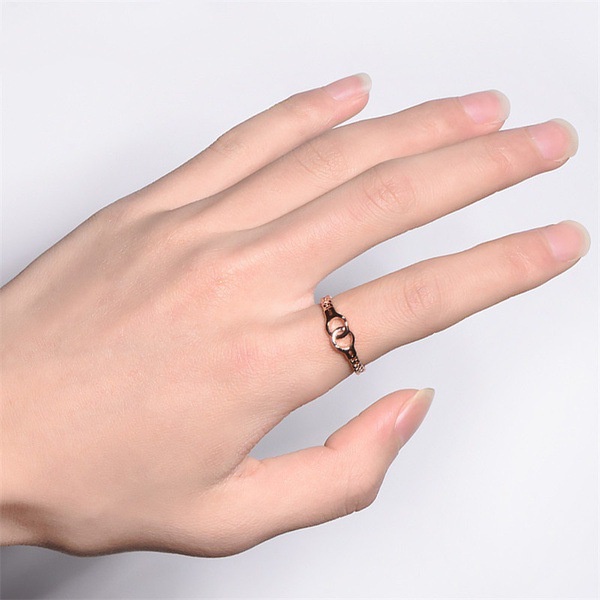 Cincin Bahan Sterling Silver 925 Warna Rose Gold Untuk Wanita Jza0283