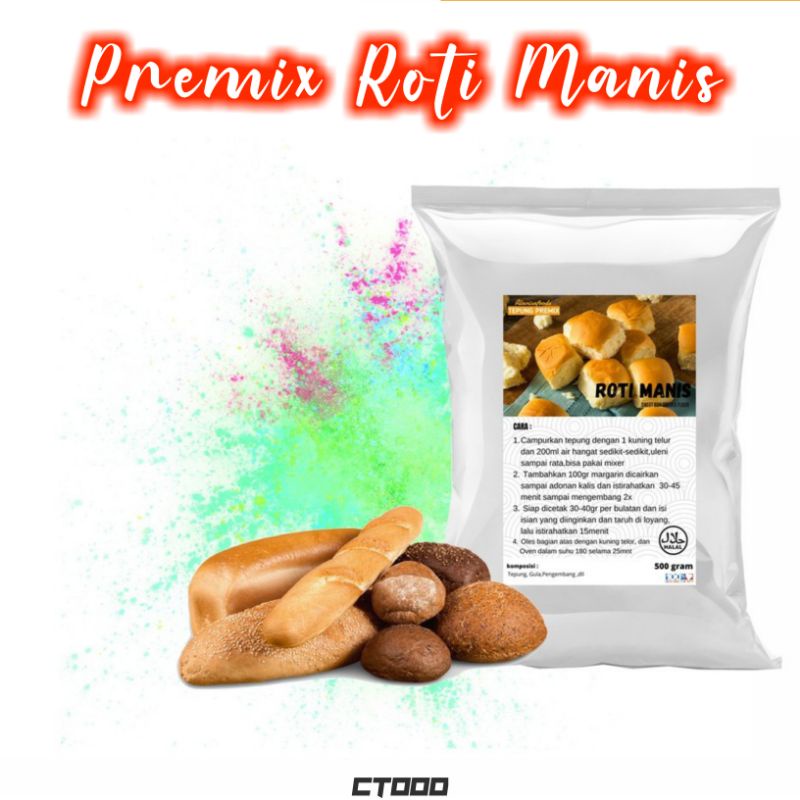 

DISKON!! TEPUNG PREMIX ROTI MANIS 500GR