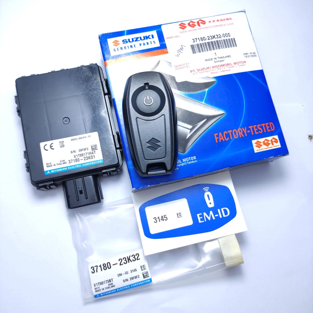 KUNCI KONTAK KEYLESS ASSY GSX R 150 KOMPLIT REMOTE ECU ASLI SGP