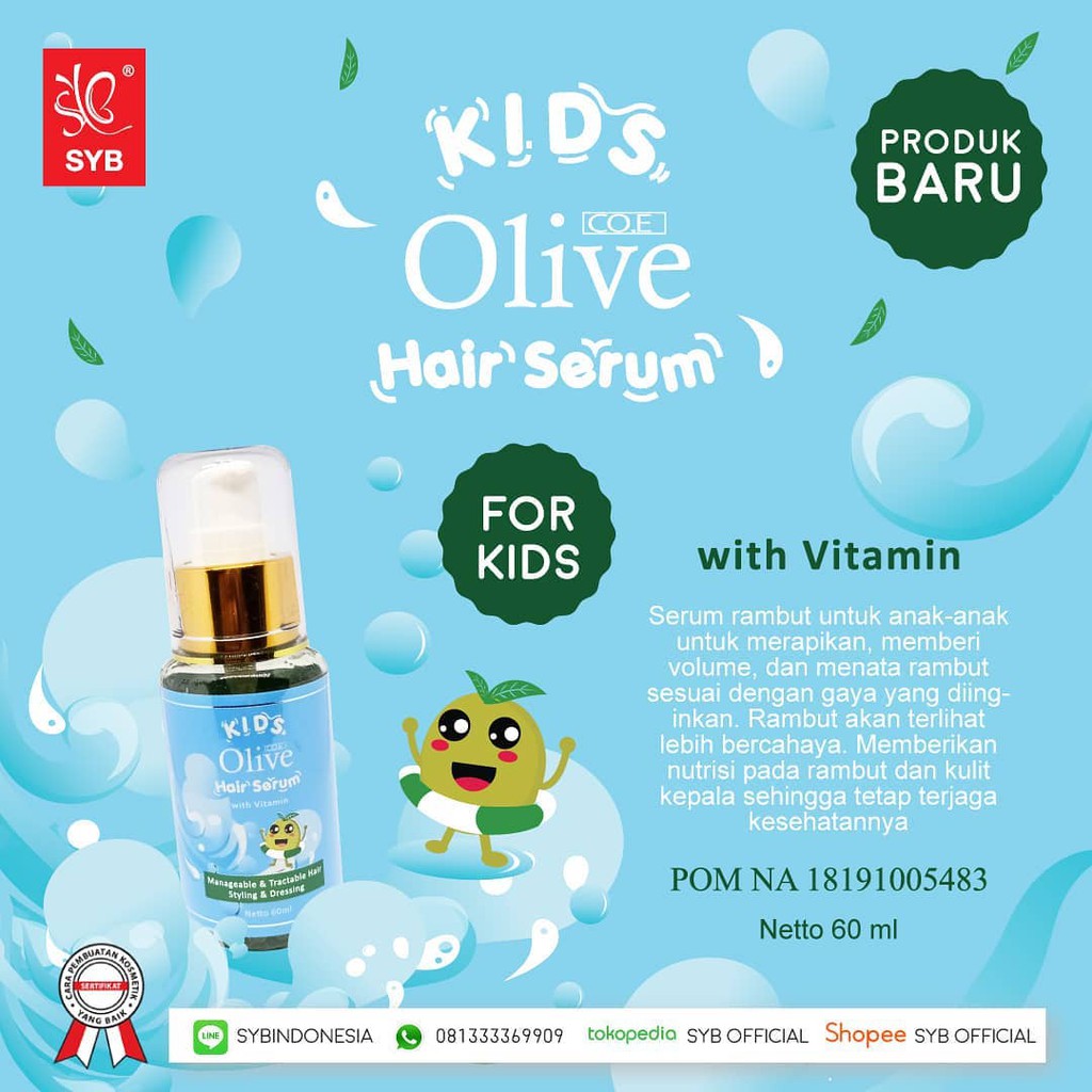 OLIVE KIDS HAIR SERUM BY COE SYB ORIGINAL - SERUM RAMBUT ANAK-ANAK