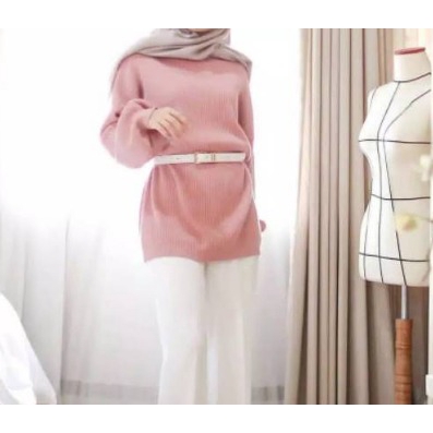 ZAHRA - Atasan Wanita Oversize Rajut Halus Ballon Knit BAYONETA SWEATER