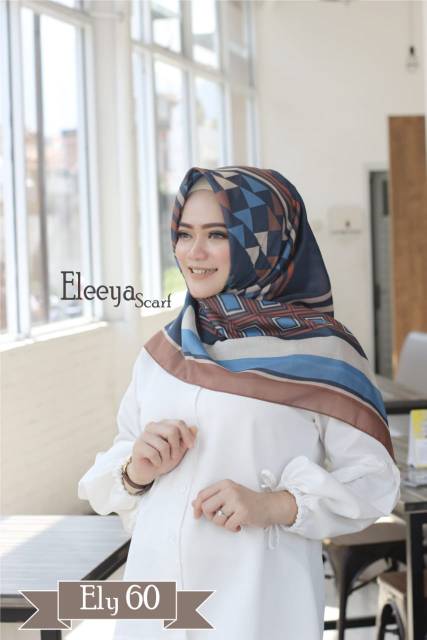 HIJAB SEGIEMPAT MOTIF ELY 60 II Eleeya Scarf