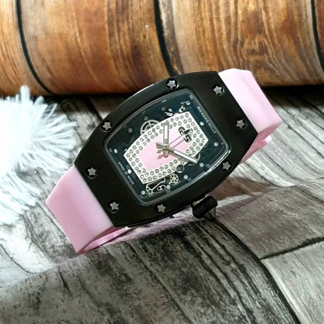 Jam Tangan Wanita RM Richard Mile Super Mewah - Jam Tangan Wanita Terbaru Dan Terlaris - Pink