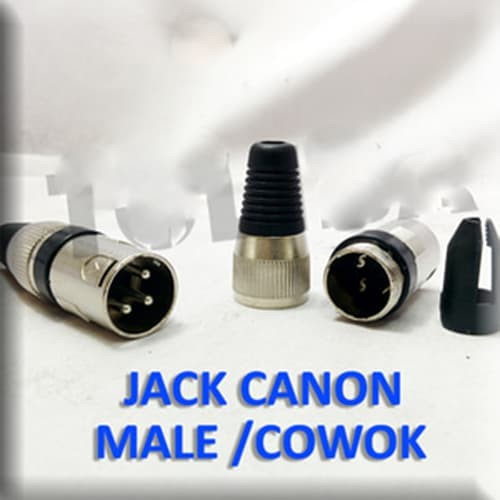Jack Mic Canon Soket Mic Canon XLR Plug Male 3 Pin Microphone Connector Konektor Mic