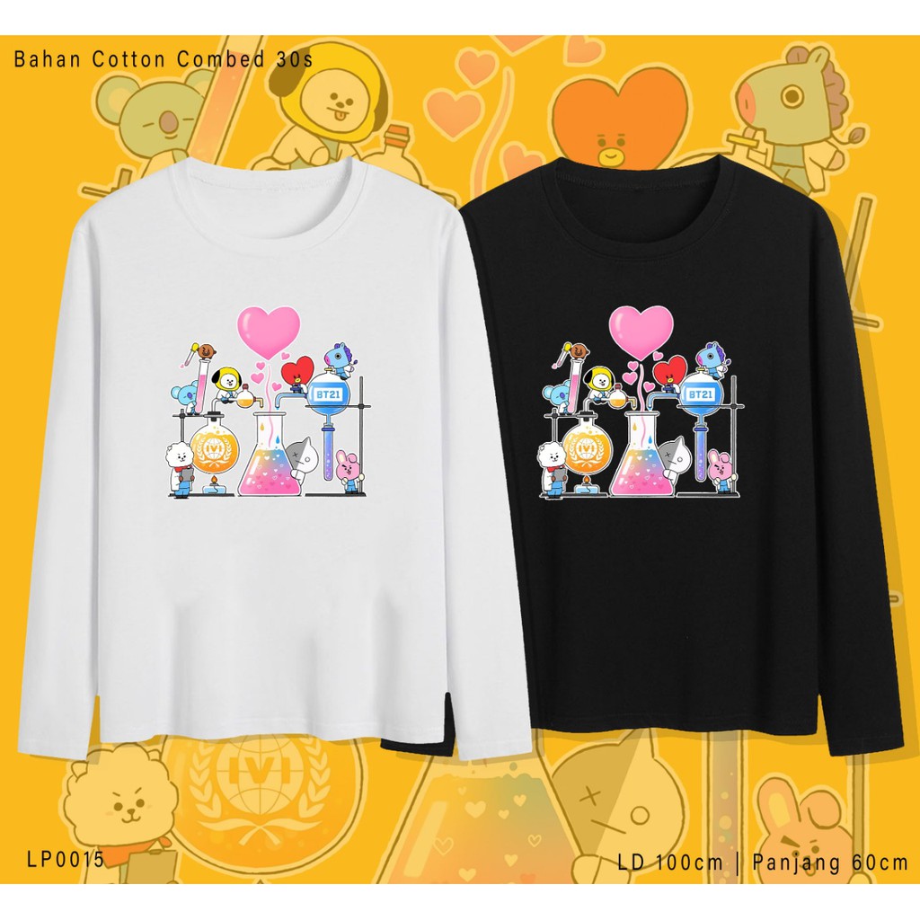 Pakaian Wanita Lengan Panjang / BT21 LAB / BTS / ARMY INDONESIA / BAHAN KATUN 30S / TERMURAH